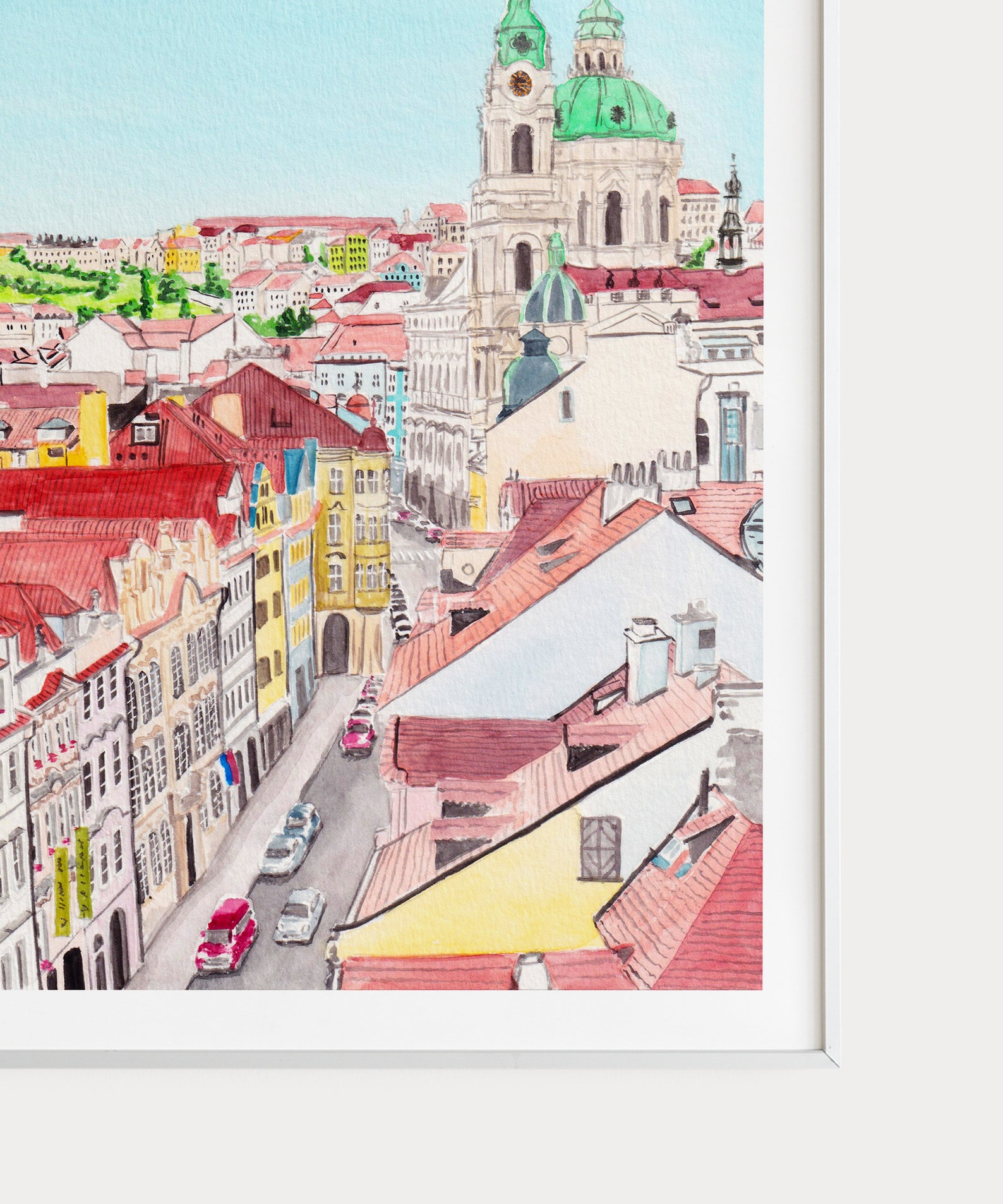Prague Art Print Czech Republic Wall Art Prague Cityscape Etsy