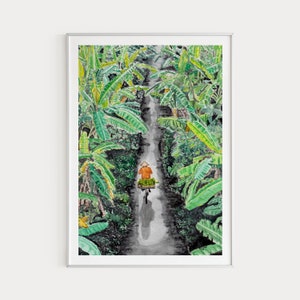 Vietnam Art Print, Vietnam Painting, Vietnam Wall Art, Vietnam Art, Vietnam Landscape, Vietnam Poster, Asia Art, Vietnam Decor, Travel Gift