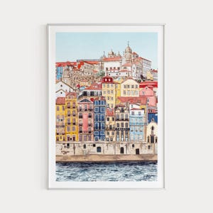 Porto Print, Portugal Wall Art, Watercolor Print, Porto Cityscape, Portugal Art Print, Porto Painting, Europe Print, Porto Art, Travel Gift