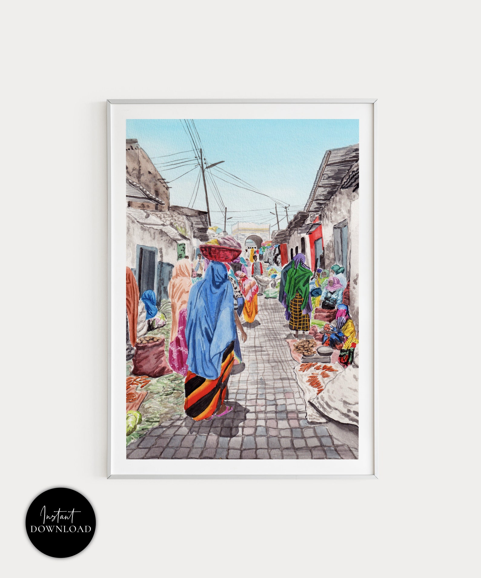 Ethiopia Print Ethiopia Wall Art Harar Cityscape Ethiopia Etsy