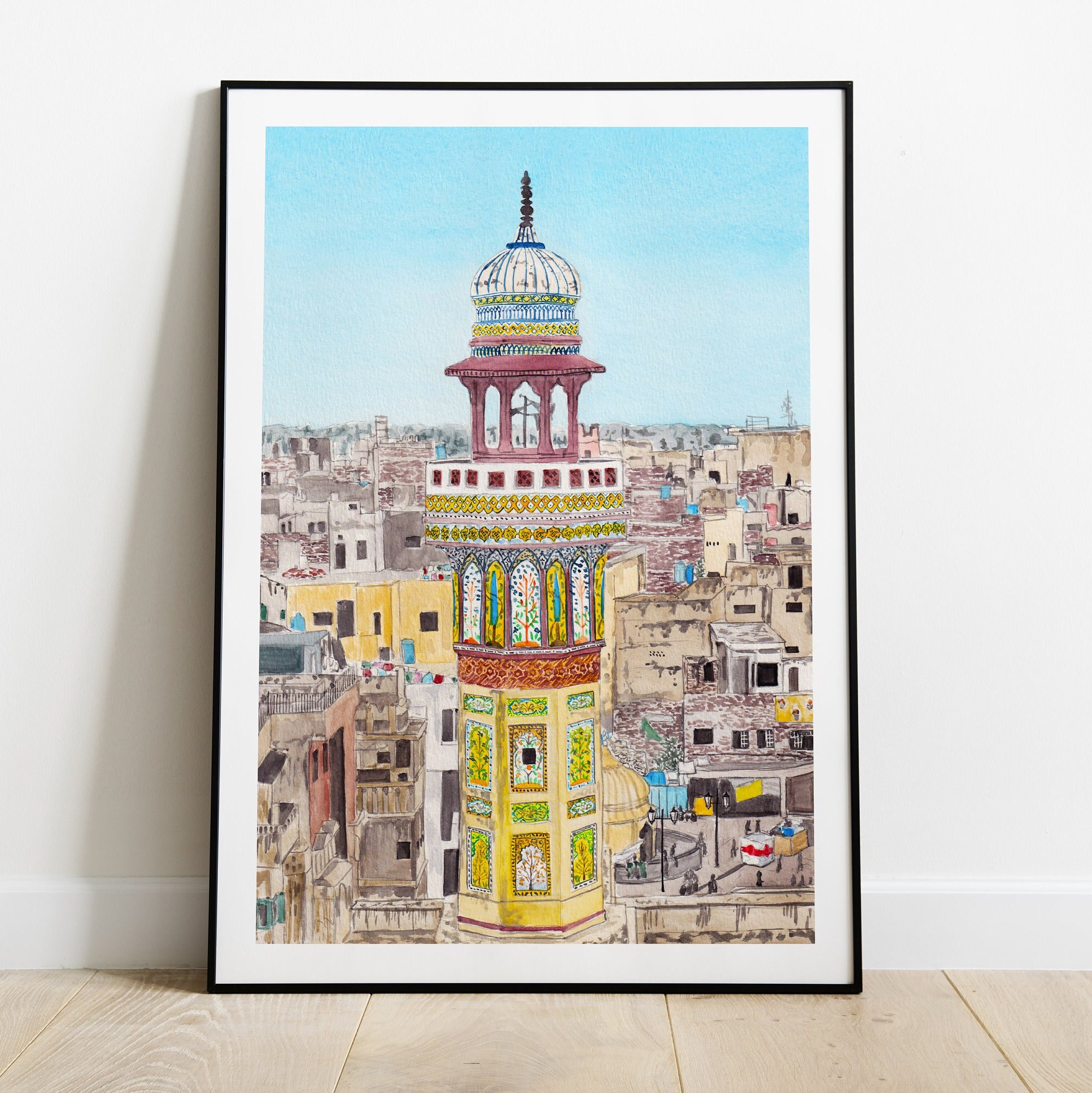 Wazir Khan Mosque Print Pakistan Wall Art Pakistan Print Etsy