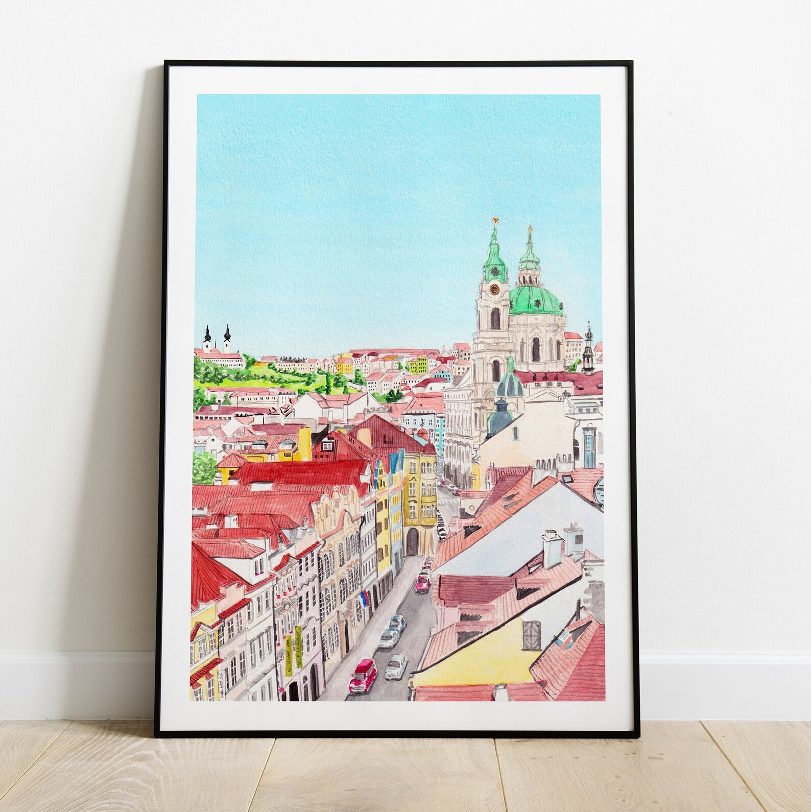 Prague Art Print Czech Republic Wall Art Prague Cityscape Etsy