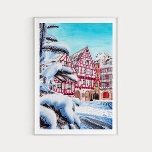 Colmar Print, France Wall Art, France Print, France Print, Europe Print, Watercolor Painting, Travel Gift, Colmar Art Print, France Art