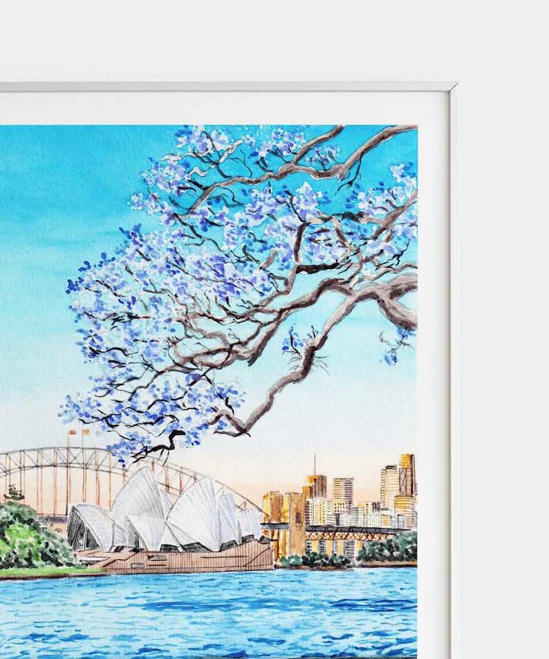 Sydney Print Australia Wall Art Sydney Cityscape Australia Etsy