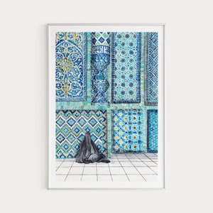 Mazar-i-Sharif, Afghanistan Art Print, Blue Mosque, Islamic Print, Aghanistan Wall Art, Islamic Wall Art, Hazrat Ali Mazar, Islamic Decor