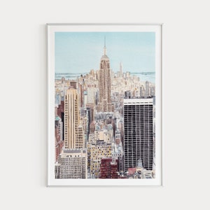 New York Print, New York Wall Art, New York Skyline, Watercolor Print, New York Art Print, Printable Art, NYC Art, USA Print, Travel Gift