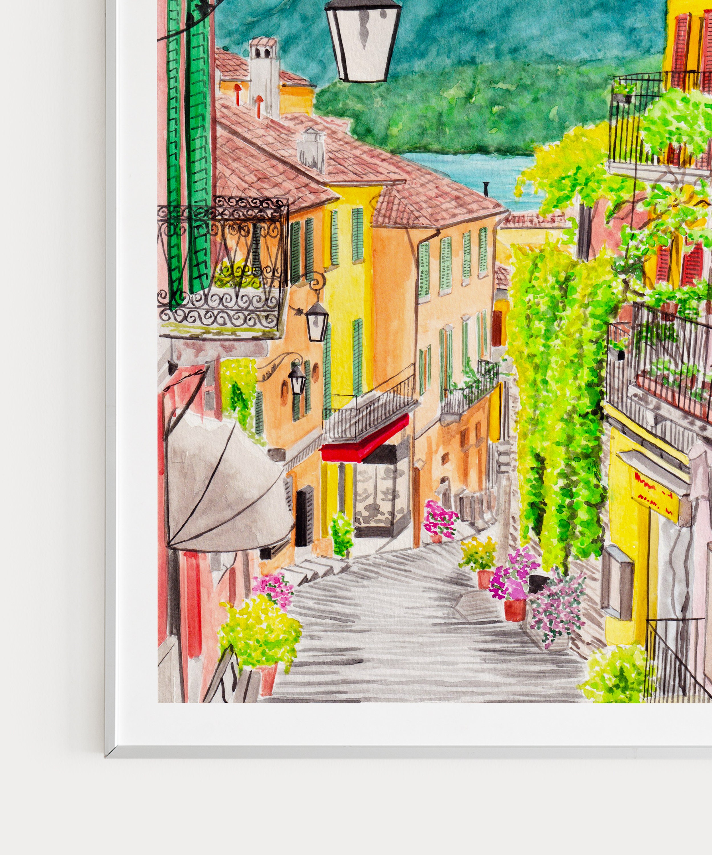 Bellagio Print Italy Wall Art Lake Como Bellagio Art Print Etsy