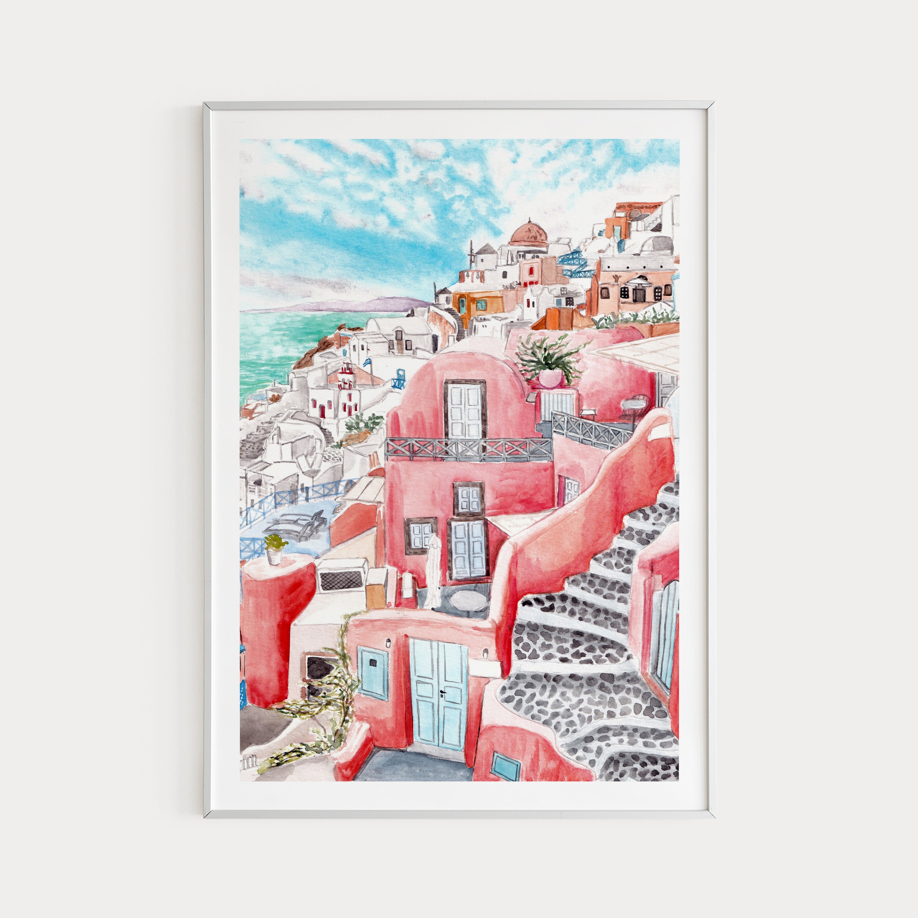 ギリシャのアートプリント、イア・キクラデスのアート、ギリシャの絵画