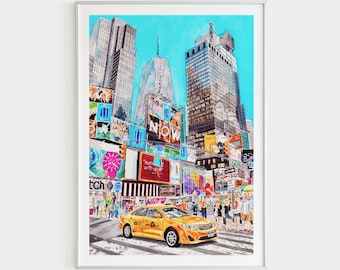 Times Square Print, New York City Print, New York Wall Art, USA, New York Cityscape, Manhattan Print, New York Print, NYC, Travel Gift