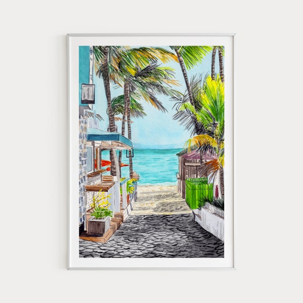 Isla De Margarita Print, Venezuela Wall Art, Watercolor Print, Venezuela Art Print, Margarita Island, Latin America Print, Travel Gift