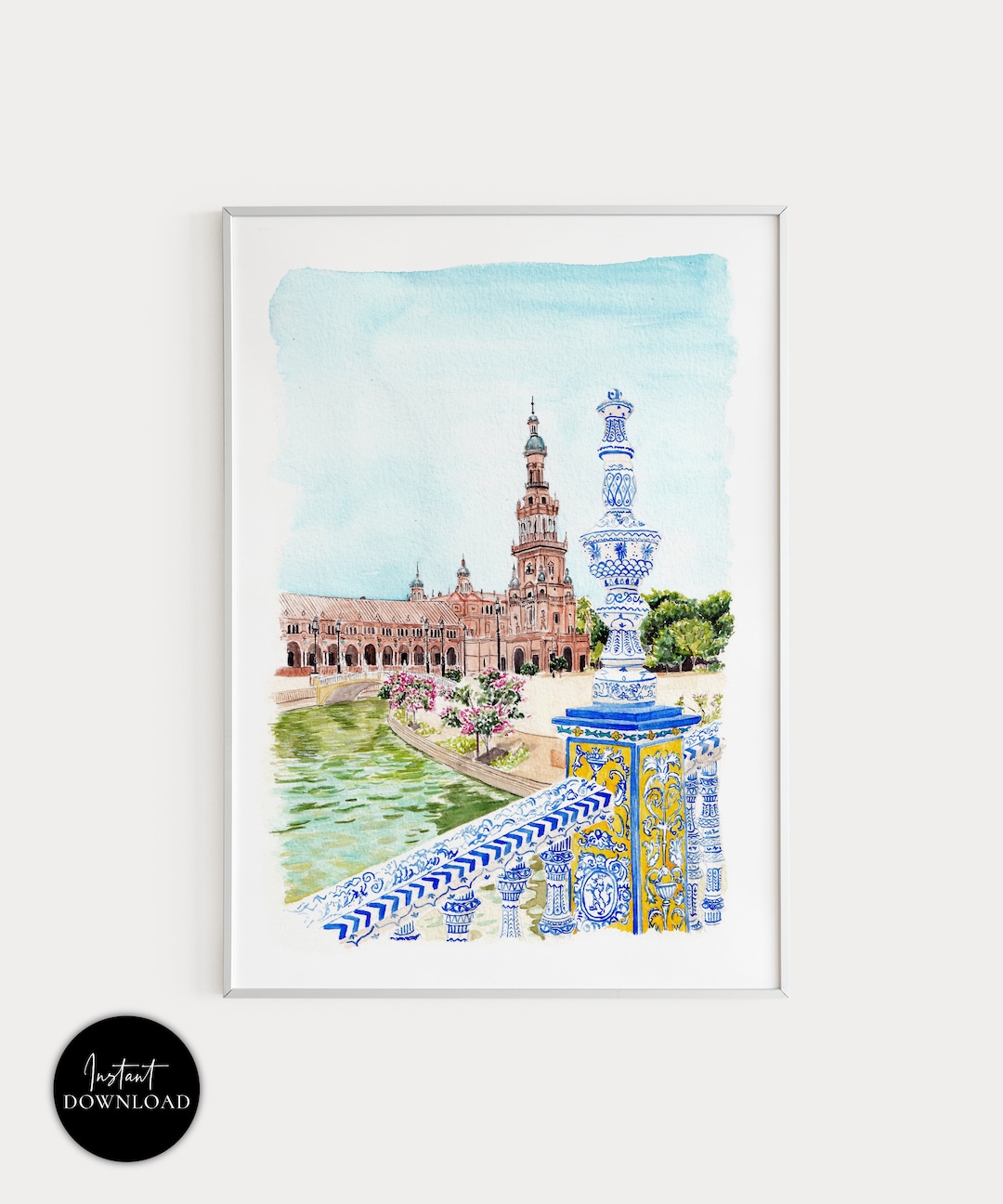 Seville Art Print, Spain Wall Art, Seville Print, Travel Gift, Europe