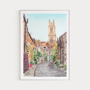 Edinburgh Circus Lane, Scotland Print, Edinburgh Cityscape, Scotland, Edinburgh Art Print, Scotland Wall Art, Edinburgh Print, Travel Gift