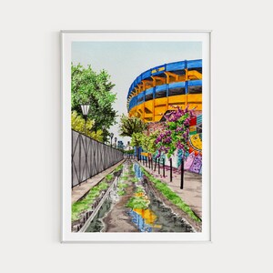La Boca Print, Buenos Aires Wall Art, Watercolor Painting, Argentina Wall Decor, La Boca Landscape, Argentina Cityscape, Travel Gift