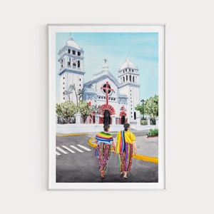 Juayua Print, El Salvador Wall Art, Juayua Cityscape, El Salvador Art Print, Juayua Art, Central America Print, Printable Art, Travel Gift