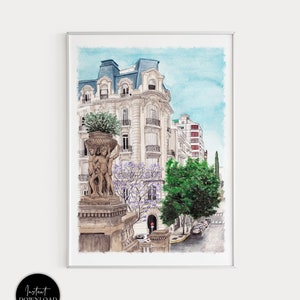 Recoleta Print, Argentina Wall Art, Recoleta, Argentina Art, Buenos Aires Print, Argentina Print, Latin America Print, Travel Gift