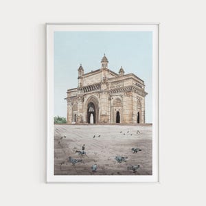 Mumbai India, Gateway of India, India Art Print, India Wall Art, Mumbai Cityscape, Mumbai Print, Mumbai Art Print, Mumbai, Indian Art