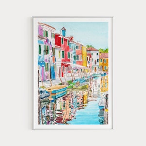 Burano Venice, Burano Print, Italy Art Print, Venice Print, Italy Wall Art, Burano Art Print, Travel Gift, Burano Painting, Venice Art Print