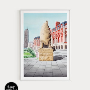 Mar Del Plata, Buenos Aires Wall Art, Argentina Print, Watercolor Print, Argentina Art, South America Print, Printable Art, Travel Gift