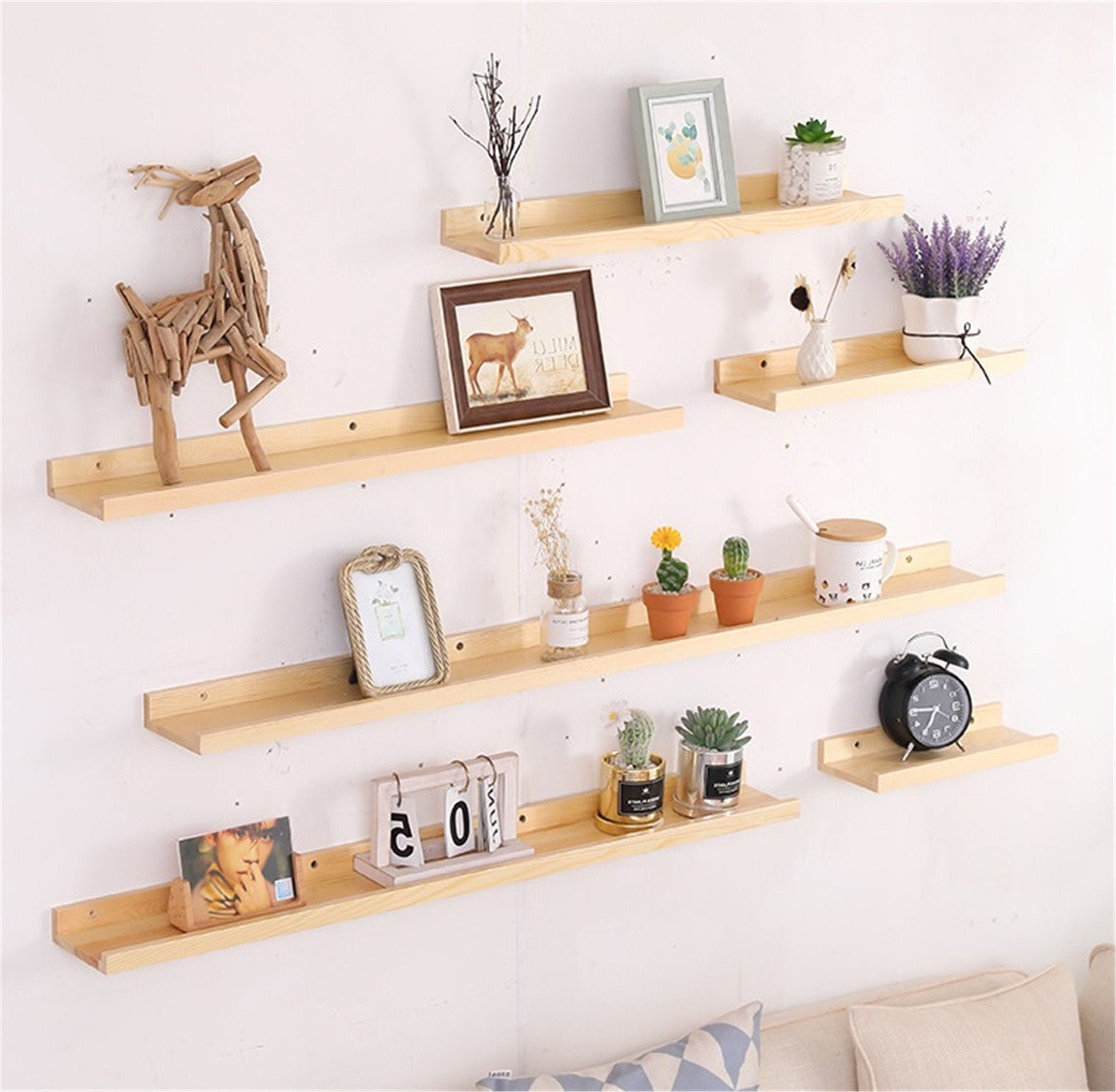 Home Floating Shelves Live Edge Wall Floating Shelf for Etsy