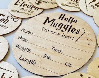 Wizard Baby Announcement - Gift for New Mom - Baby Shower Gift - Pregnancy Gift