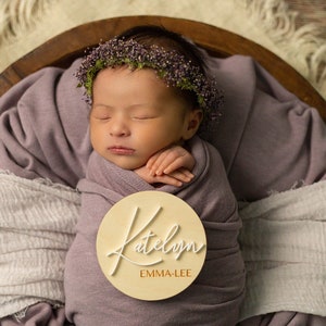 Birth Announcement Sign, Baby Name Sign for Hospital, Newborn Photo Prop, Baby Name Plate