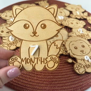 Cartes Safari Animal Milestone, cartes bébé Milestone, cadeau nouveau-né