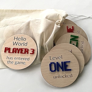 Cartes d'étapes marquantes pour bébé gamer, montée de niveau, photos mensuelles de bébé, étapes importantes du mois pour bébé, cadeau baby shower