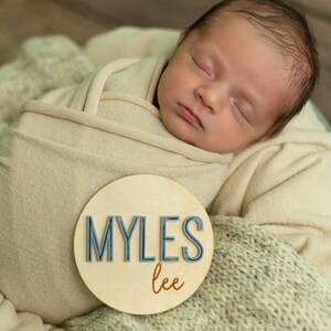 Wood Baby Name Sign, Birth Announcement Sign, Newborn Photo Prop, Baby Boy Gift