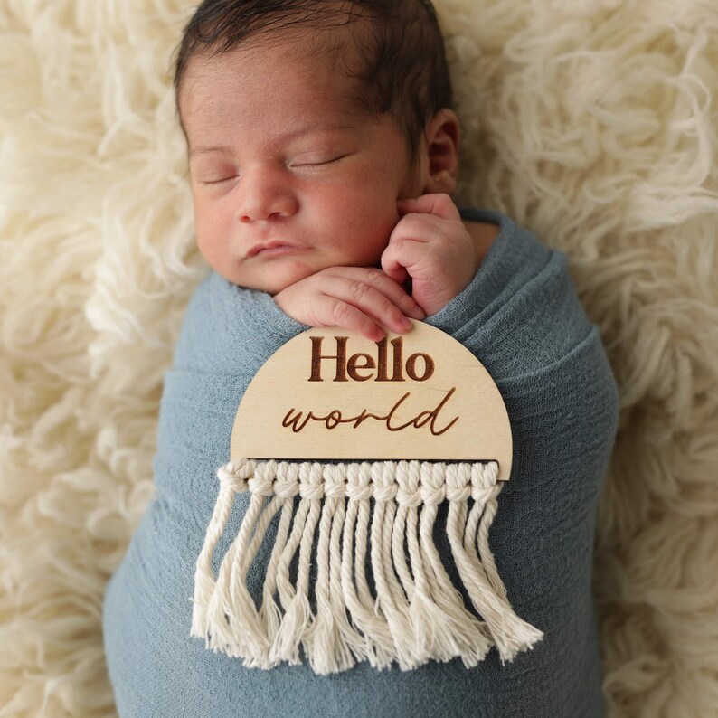 Boho Baby Milestone Cards: Macrame Photo Prop, Gender Neutral Gift - Etsy