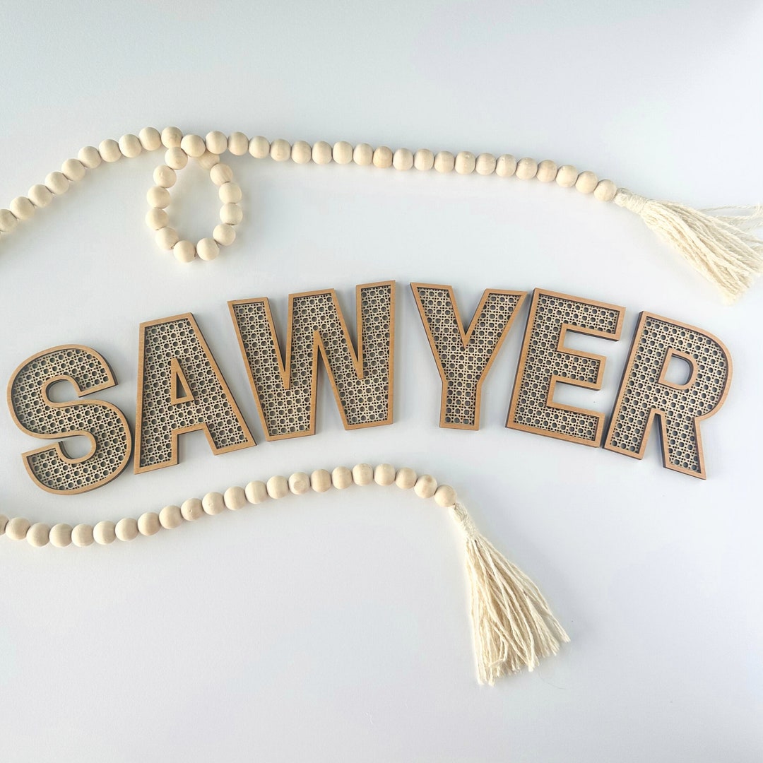 Wood Letters for Wall Baby Name Sign Boho Nursery Etsy