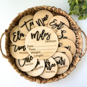 Faire-part de naissance et ensemble d'étapes importantes pour bébé, cartes d'étapes importantes, cadeau pour nouveau-né, coffret cadeau pour bébé