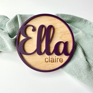 Personalized Baby Name Sign: Acrylic & Wood Photo Prop