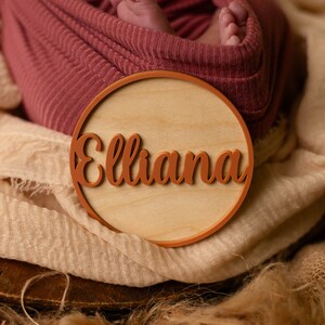 Personalized Baby Name Sign: Acrylic & Wood Photo Prop