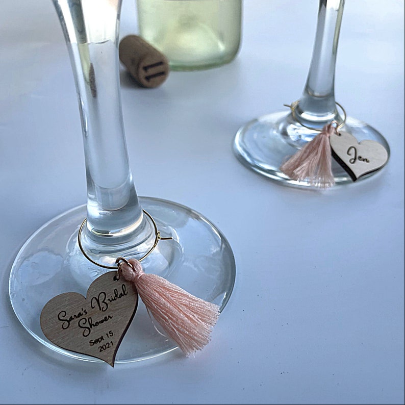 Wine Charm Rings Wedding Favors Wedding Wine Charms Etsy