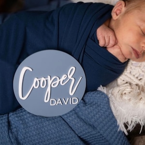 Acrylic Baby Name Sign, Baby Name Sign for Newborn Photos, Newborn Photo Prop, Hospital Name Sign for Birth Announcement