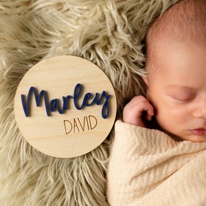 Wood Baby Name Sign: Boho Birth Announcement Photo Prop