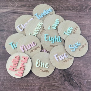 Cartes d'étapes pour bébé, jalons mensuels pour bébé, cadeau pour bébé