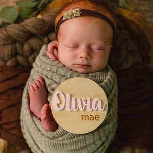 Birth Announcement Sign, Baby Name Sign for Hospital, Newborn Photo Prop, Baby Shower Gift