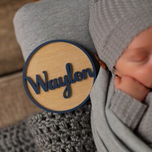 Personalized Baby Name Sign: Acrylic & Wood Photo Prop