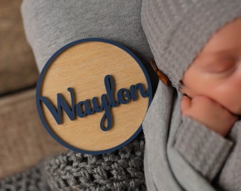 Personalized Baby Name Sign: Acrylic & Wood Photo Prop