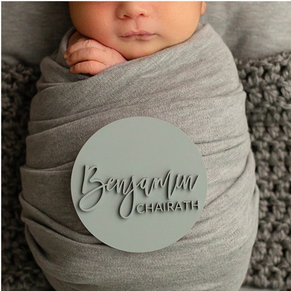 Acryl Baby Namensschild, Baby Namensschild für Neugeborene Fotos, Neugeborenen Fotorequisite, Krankenhaus Namensschild für Geburtsanzeige