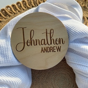 Personalized Wooden Baby Name Sign for Newborn Photos, Nursery Decor, and Shower Gifts