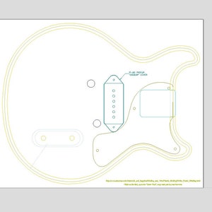 Les paul Junior doublecutway -  in DXF organized for CNC Cam