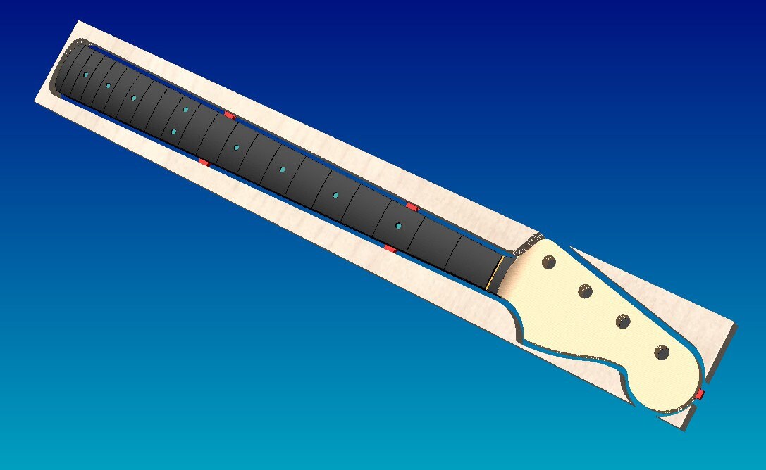 Fender Jaguar Bass 4 Strings Standard for CNC Aspire or Vcarve 11.554