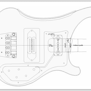 Bass Paul McCartney in DXF organized for CNC Cam