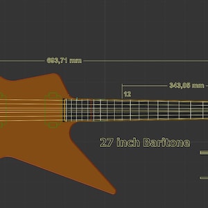 JH 6 strings 27&quot; 3D  - STL for CNC