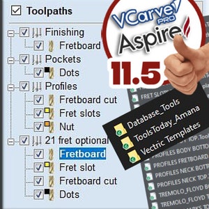 Toolpath Templates for guitars to import into Aspire / VCarve 10.5 - 11 - 11.5 (IT ISN&#39;T the software!!!!)