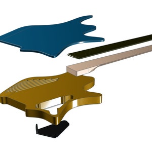 Fannedfrets Bass 4 strings - 3D STL for CNC + PDF