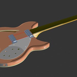 Rickenbacker 360 6 or 12 strings STL DXF for CNC