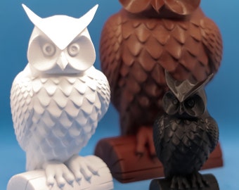 Statue Hibou Owl statue 3D printed décoration